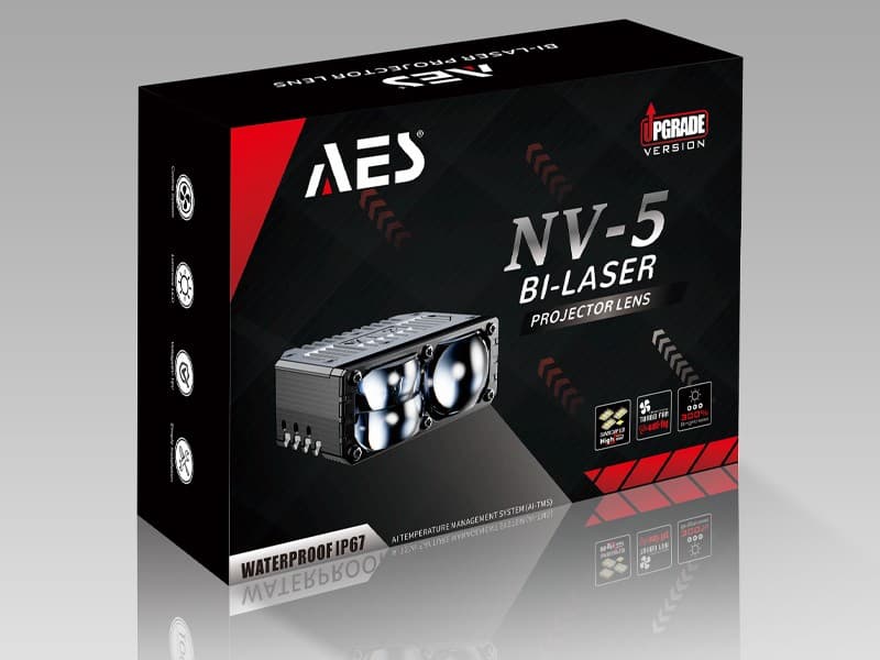 AES NV-5 Upgraded Universal High Power LED Grille Auxiliary Light 12V 75W